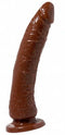 Basix Rubber Works Slim 7" Brown Dong
