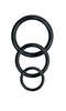Basix Rubber Works Universal Harness silicone rings in three sizes: small (1.2 inches), medium (1.6 inches), and large (2 inches).