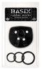 Basix Rubber Works Universal Harness with three silicone rings in black packaging