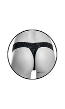 Fetish Fantasy Series Limited Edition Remote Control Vibrating Panties in black, rear view showing low-rise, comfortable waistband.