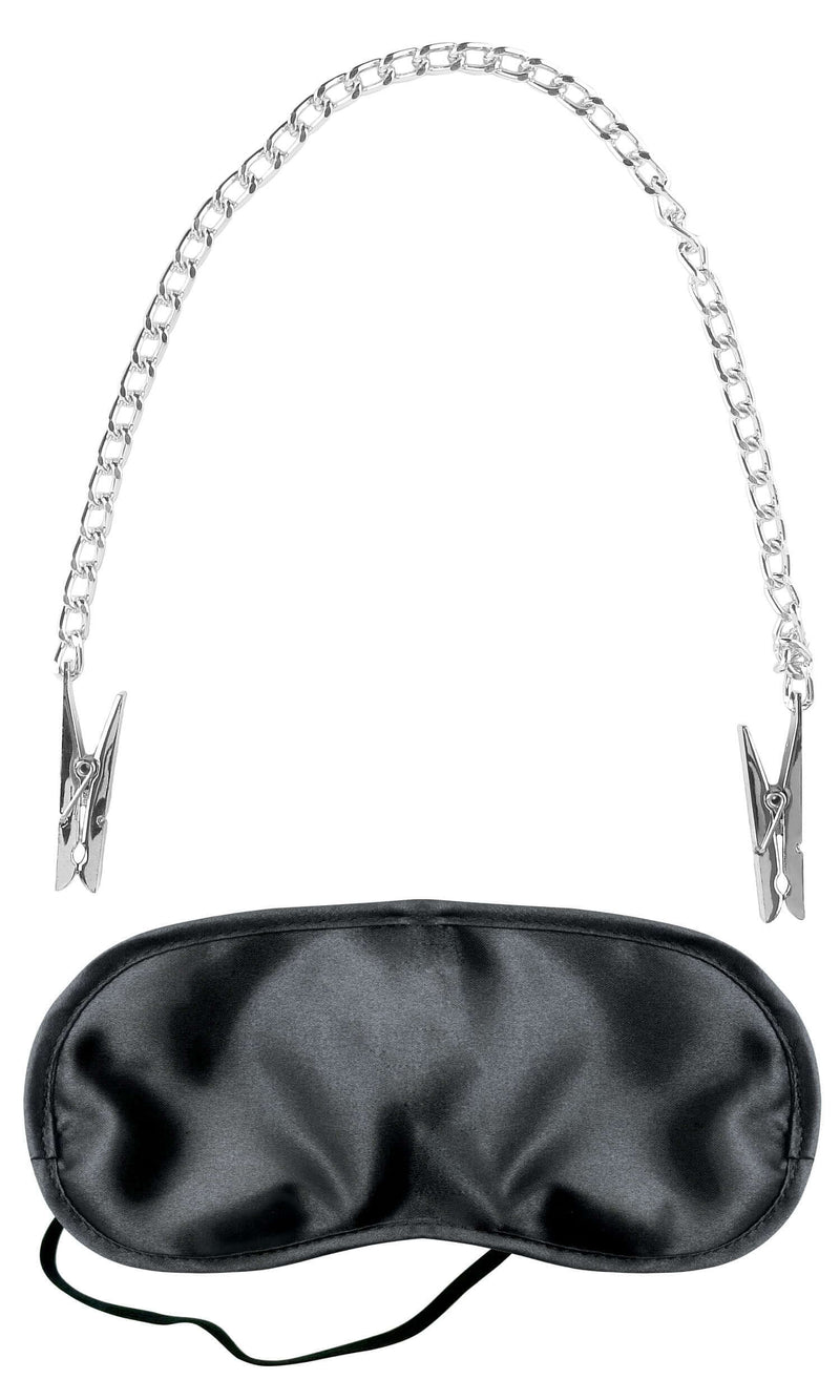 Fetish Fantasy Ultimate Bondage Kit blindfold with nipple clamps accessory