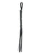 Deluxe Cat O Nine Tails Black Whip with Solid Handle and No-Slip Grip for Dominant or Submissive Play
