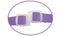 Purple buckle strap detail of Fetish Fantasy Elite Vibrating Double Delight Strap-On