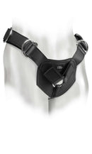 Fetish Fantasy Elite Universal Heavy Duty Harness with adjustable leg and waist straps, featuring a stretchy silicone O-ring.