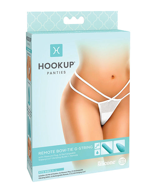 Pipedream Products Hookup Panties Bow Tie G-String S-L at $69.99