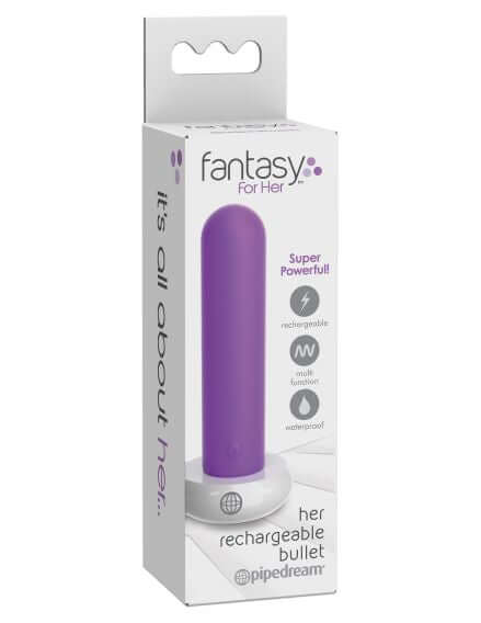 Fantasy For Her Rechargeable Bullet Vibrator in Purple Packaging from Pipedream Products.