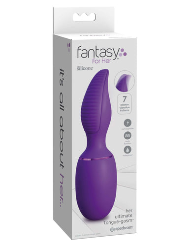 Fantasy For Her Her Ultimate Tongue-Gasm vibrator packaging by Pipedream Products