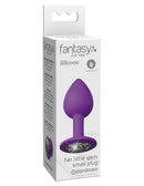Purple Fantasy For Her Little Gems Small Butt Plug with sparkling jewel base by Pipedream Products in packaging