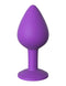 Fantasy For Her Her Little Gems Medium Butt Plug - purple anal plug from Pipedream Products with tapered tip and flared base for comfort.