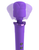 Fantasy For Her Rechargeable Power Wand Body Massager by Pipedream Products in purple with buttons and soft silicone head.