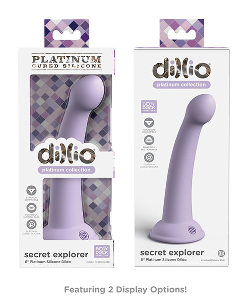 Dillio Platinum 6 inches Explorer Purple Silicone Dildo