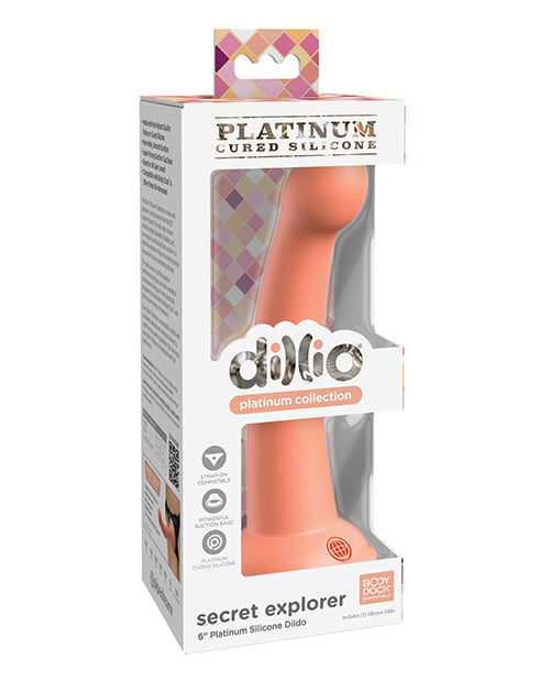 Dillio Platinum 6 inches Explorer Peach Orange Silicone Dildo