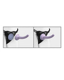 Dillio Platinum Body Dock SE Pegging Kit with 5-inch Dildo shown with harness system.