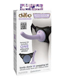 Dillio Platinum Body Dock SE Pegging Kit with 5 inch silicone dildo in packaging from Pipedream Products.