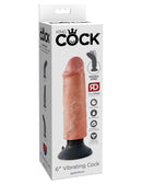 King Cock 6-inch beige vibrating posable spine dildo in packaging