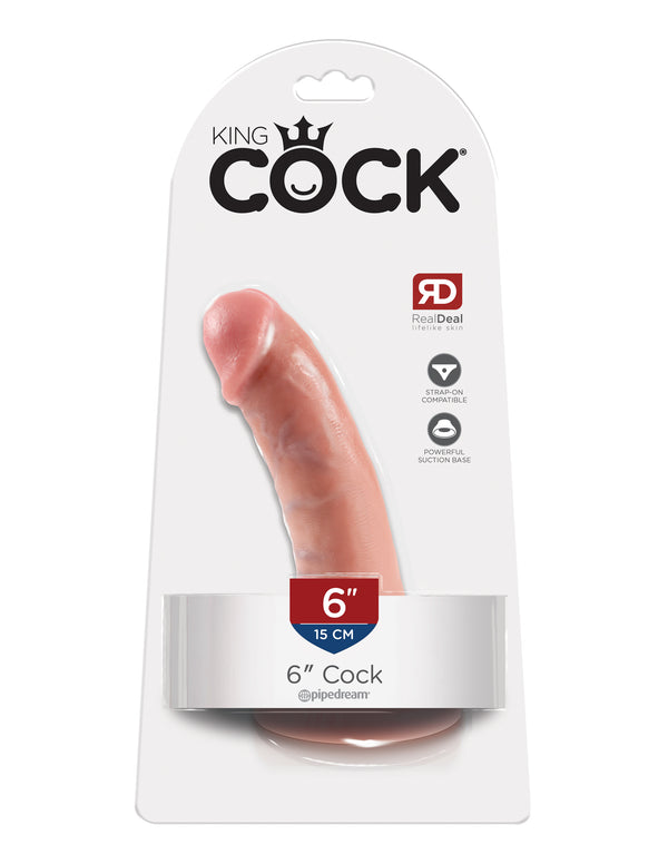 Pipedream Products King Cock 6 inches Cock Beige Dildo Real Deal RD at $21.99
