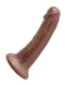 King Cock 6-Inch Brown Real Deal Dildo with realistic veins and powerful suction cup base