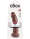 King Cock 9-Inch Realistic Brown Dildo in packaging for lifelike sensations