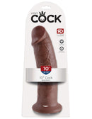 King Cock 10-inch realistic brown dildo in packaging.