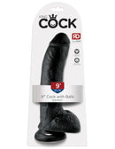 Pipedream Products King Cock 9 inches with Balls Black Dildo Real Deal RD at $44.99