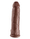 King Cock 12 inch brown dildo with balls, realistic texture and suction cup base for secure positioning