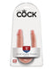 Pipedream Products King Cock U Shaped Double Trouble Small Flesh Beige Dildo Real Deal RD at $29.99