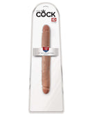 King Cock 12-inch Slim Double Dildo Tan in packaging