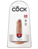King Cock 5 inches Tan Dildo with Realistic Design in Packaging