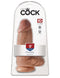 King Cock Chubby 9 inches Cock with Balls in Tan packaging showing realistic details and suction cup base