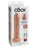 Pipedream Products King Cock 7 inches Uncut Cock Beige Dildo Real Deal RD at $39.99