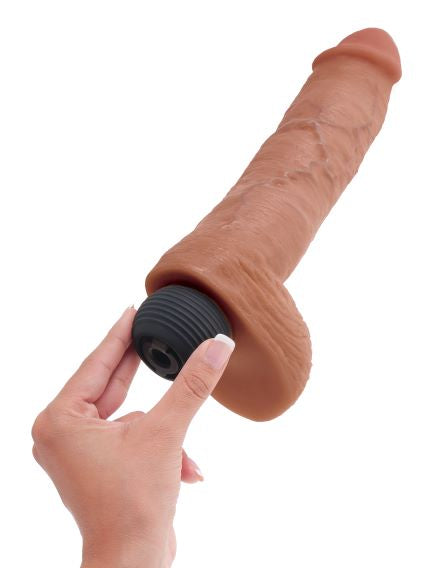 Pipedream Products King Cock 8 inches Squirting Cock with Balls Tan Dildo Real Deal RD at $49.99