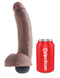 Pipedream Products King Cock 9 inches Squirting Cock with Balls Brown Dildo Real Deal RD at $49.99