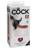 Pipedream Products King Cock Strap On Harness with 8 inches Cock Tan Dildo Real Deal RD at $64.99