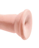 Close-up of King Cock Triple Density 7 inches Beige Dildo with realistic texture and solid suction cup.