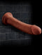 King Cock Triple Density 8-Inch Dark Brown Dildo with Suction Cup on Wall