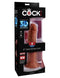 King Cock Triple Density 8-Inch Dark Brown Dildo with Fanta Flesh in packaging
