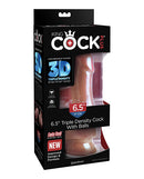 Pipedream Products King Cock Plus 6.5 inches Triple Density Cock with Balls Tan Dildo at $49.99