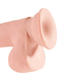 King Cock Triple Density 7.5" beige dildo with suction cup and realistic texture details