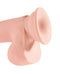 King Cock Triple Density 7.5" beige dildo with suction cup and realistic texture details