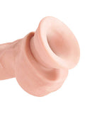 King Cock Triple Density 8 inches Beige Dildo with Balls and Suction Cup Close-up