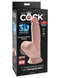Packaging of King Cock Triple Density Plus 7 inches Cock with Swinging Balls in realistic design.