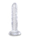 King Cock Clear 6 inches Realistic Dildo with Translucent Design and Flexible Shaft