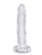 King Cock Clear 6 inches realistic dildo by Pipedream Products, translucent, flexible, odorless, and easy to clean adult toy.