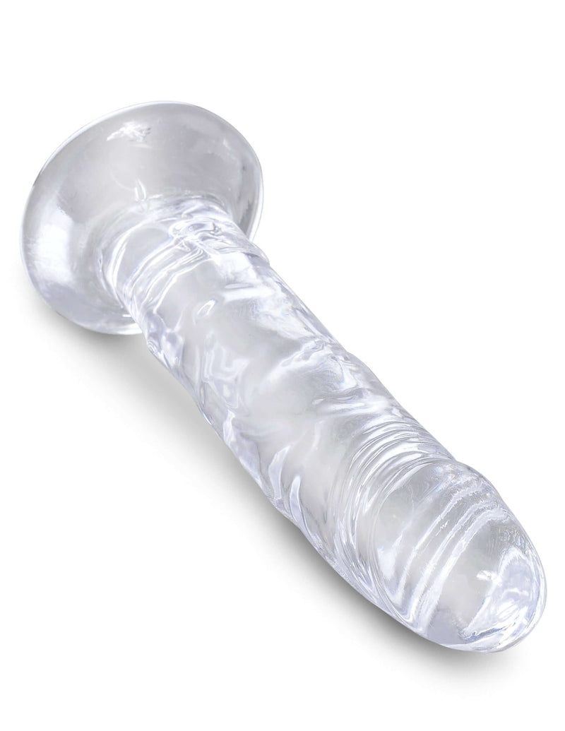 King Cock Clear 6 inches Cock realistic dildo with translucent design and flexible shaft from Pipedream Products.