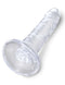 King Cock Clear 6 inch realistic dildo by Pipedream, translucent and flexible shaft for heightened pleasure experience.