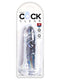 King Cock Clear 6 inches realistic dildo in packaging with translucent design and flexible shaft