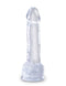 King Cock Clear 7-inch realistic dildo with balls, translucent and flexible design for heightened pleasure from Pipedream Products.