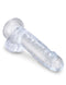 King Cock Clear 7 inches Realistic Dildo with Balls from Pipedream Products. Translucent, flexible, and easy to clean for heightened pleasure.