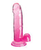 King Cock Clear 7-inch pink dildo with balls, featuring a translucent, realistic design from Pipedream Products.