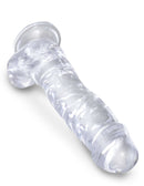 King Cock Clear 8 inches realistic dildo with balls, translucent design by Pipedream Products, flexible and easy to clean adult toy